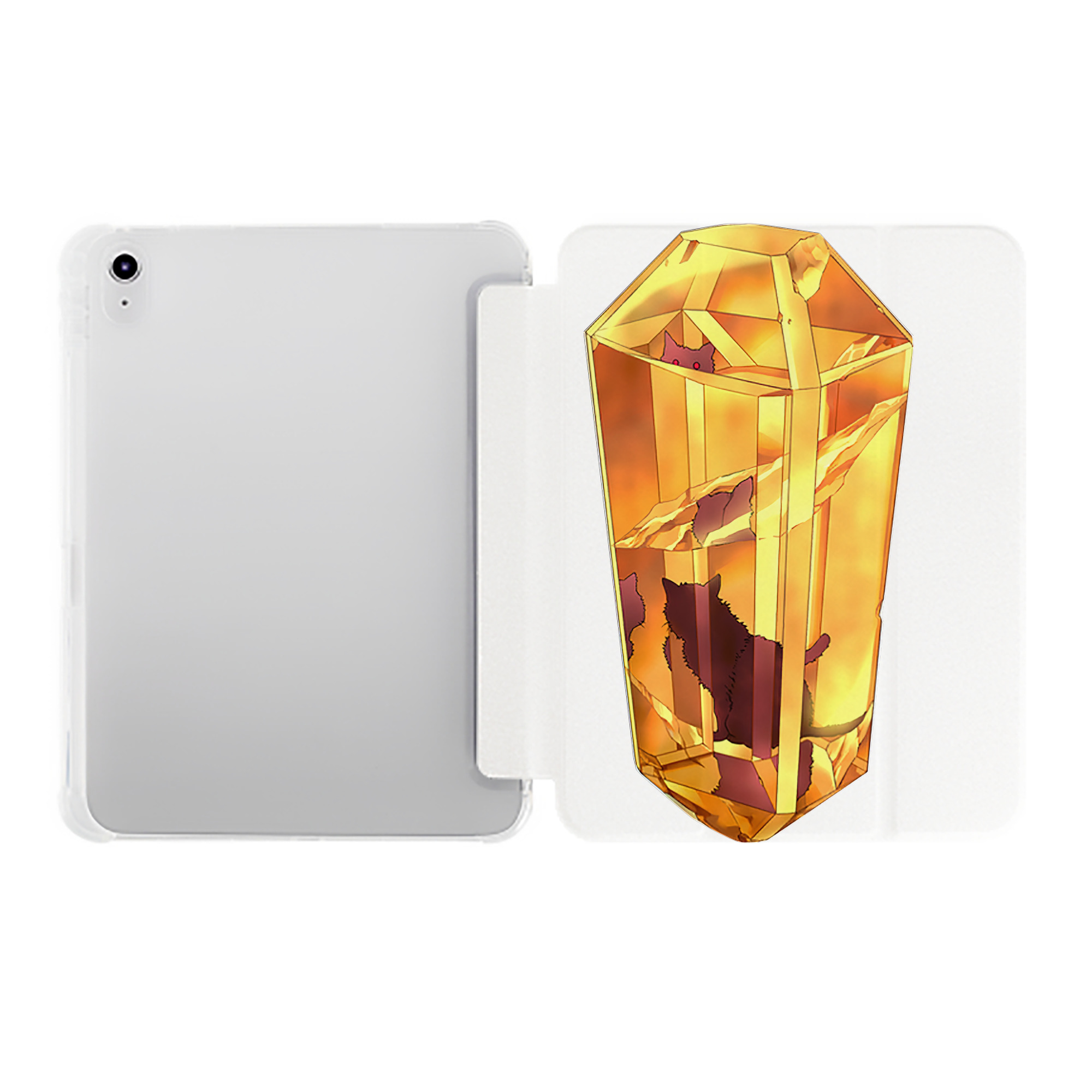 （画像用） 遊☆戯☆王 Yu-Gi-Oh! IPad ケース ペン収納付き 三つ折りスタンド PUレザー×シリコン 対応機種9.5/10.5/10.9インチ